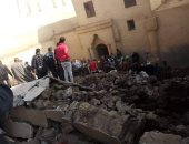 فيديو وصور.. ارتفاع عدد ضحايا انهيار حائط الكنيسة الأثرية بالمنيا لـ3 قتلى و4 مصابين