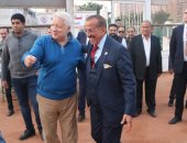 رجل الأعمال الإماراتى خلف الحبتور فى زيارة تفقدية للزمالك