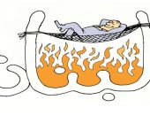 كاريكاتير صحيفة عمانية.. اشتعال النيران فى لبنان