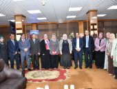 رئيس جامعة القناة تستقبل وفد زيارة مشروع القياس والتقويم 