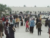 صور.. إقبال كبير على قلعة قايتباى رغم التقلبات الجوية