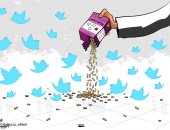 كاريكاتير الصحف السعودية.. تويتر يتغذى على الأخبار المفبركة