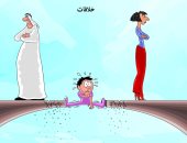 كاريكاتير صحيفة سعودية.. الأطفال ضحايا الخلافات