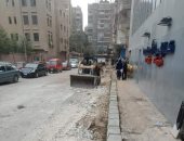 رصف شارع شهاب بالعجوزة وتطوير "الثلاثينى والديوانى" بالعمرانية