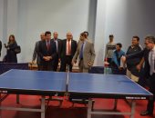 شاهد.. مباراة تنس طاولة بين وزيرى الرياضة والآثار فى المركز الأولمبى