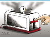 كاريكاتير صحيفة اردنية.. أمريكا وإسرائيل "سجن" عملية السلام فى فلسطين 