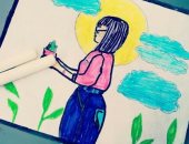 قارئة تشارك "صحافة مواطن" برسومات فنية تبرز موهبتها