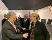 وزيرة البيئة تلتقى الأمين العام للأمم المتحدة بمدريد