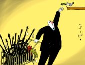 كاريكاتير صحفية إماراتية.. صانعو السلاح هم حمامة السلام 