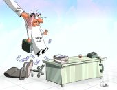 كاريكاتير صحيفة سعودية.. هيئة الرقابة تواجه فساد الموظفين