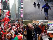 صور.. العالم هذا الصباح.. تظاهرات تحت شعار "ترامب مش رئيسى" فى فيلادلفيا.. اشتباكات عنيفة بين المتظاهرين وقوات الأمن فى تشيلى.. ومسيرات بزى سانتا كلوز تجوب نيويورك لجمع التبرعات احتفالا بأعياد الميلاد