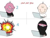كاريكاتير صحيفة سعودية.. مواقع الفكر الضال