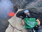 مغامر سعودى يتسلق قمة بركان "ماسيا" النشط فى نيكاراجوا.. فيديو وصور