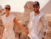 دانى ألفيس ينشر صورا جديدة لزيارته للأهرامات بصحبة زوجته على "انستجرام"