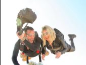 محمد إمام وأمينة خليل بـ"البارشوت" في كواليس فيلم لص بغداد