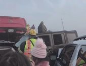 تصادم 69 سيارة بفرجينيا بسبب الشبورة.. والسلطات الأمريكية: لا وفيات.. فيديو