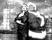 "أديل" بلوك جديد ورشاقة واضحة خلال احتفالها بالكريسماس مع بابا نويل