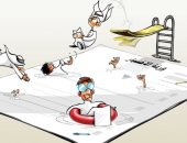 كاريكاتير صحيفة سعودية.. "بحر" إختبارات الفصل الدراسى الأول