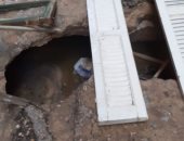 صور.. هبوط أرضى شرق الإسكندرية بسبب نوة الفيضة الصغرى