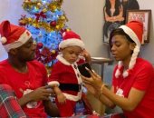 جيرالدو نجم الأهلى يحتفل بالكريسماس مع عائلته 