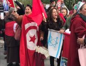 فيديو ..التونسيون يحتجون أمام سفارة تركيا: "ليبيا لليبيين من غير عثمانيين"