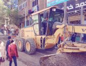 مبادرة لـ"مستقبل وطن" لتسوية شوارع أبو النمرس بعد أعمال حفر الغاز.. صور 