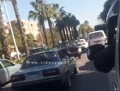 فيديو.. زحام مرورى بشارع الهرم فى اتجاه ميدان الجيزة بسبب زيادة الأحمال