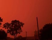 حرائق الغابات تجعل سماء إستراليا لونها احمر 