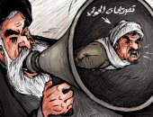 كاريكاتير صحيفة إماراتية  ..تصريحات الحوثى "بوق" للنظام الإيرانى