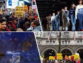 صور.. العالم هذا الصباح.. تظاهرات بعدة ولايات أمريكية للمطالبة بخروج الولايات المتحدة من الشرق الأوسط.. حرائق أستراليا تستعر واستدعاء جنود الاحتياط.. إطلالات مميزة خلال أول أسبوع للموضة فى لندن بعام 2020