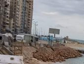 "المصايف بالإسكندرية": ردم جزء من شاطئ ميامى مؤقتا لمشروع حماية الشواطئ