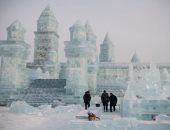متحف مفتوح لمنحوتات ساحرة فى مهرجان الجليد والثلج شمال الصين