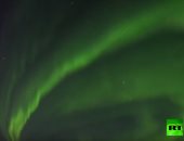 شاهد.. شفق قطبى يزين سماء شمال روسيا بالضوء الأخضر