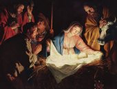 شاهد.. لوحة ميلاد المسيح لـ جيرارد فان هونثورست "حفاوة الاستقبال"