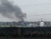 فيديو.. تحطم طائرة عسكرية جنوب إفريقية أثناء هبوطها فى مطار الكونغو