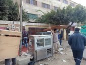 إزالة تعديات على أملاك الدولة ورفع إشغالات وإعلانات مخالفة بشرق مدينة نصر