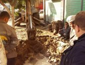 محافظة القاهرة: إصلاح كسر ماسورة مياه بالزاوية الحمراء صور