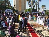 محافظ أسوان و5 محافظين سابقين يوقدون شعلة السد العالى .. صور وفيديو