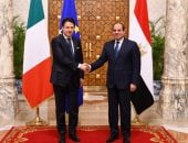 توافق بين السيسى ورئيس وزراء إيطاليا لدعم مساعى التسوية السياسية وحل أزمة ليبيا