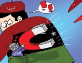 كاريكاتير صحيفة إماراتية.. الإخوان أداءه جذب كمغناطيس لاردوغان لغزو ليبيا