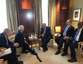 شكرى يعقد لقاء مع الممثل الأعلى للشئون الخارجية والأمنية للاتحاد الأوروبى