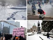صور..العالم هذا الصباح.. عاصفة ثلجية تضرب كندا وانقطاع الكهرباء عن آلاف المنازل.. تظاهرات لآلاف النساء فى الولايات المتحدة للتعبير عن أمنياتهن لعام 2020.. واشتباكات عنيفة بين المتظاهرين وقوات الأمن فى تشيلى 