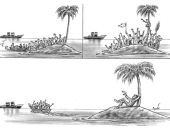 كاريكاتير صحيفة إماراتية .. رغبة الإنسان العيش فى جزيرة منعزلة