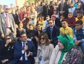 وزيرة الهجرة تشارك طلاب البحيرة لعبة "نط الحبل".. فيديو 