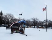 تساقط الثلوج فى ولاية أيوا الأمريكية 