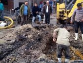 صور.. كسر ماسورة مياه بـ3 مناطق بالجيز.. والمحافظة ترد: جارى الإصلاح