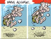 كاريكاتير ساخر من أردوغان.. الرئيس التركى يسقط بسبب قناة إسطنبول