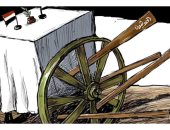 كاريكاتير صحيفة سعودية.. الحوثيون يعرقلون عجلة ازدهار اليمن 