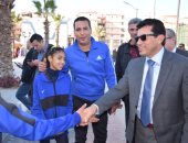 وزير الشباب والرياضة يتفقد المدينة الرياضية فى بورسعيد.. صور