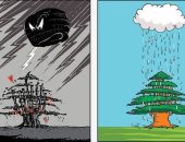 كاريكاتير صحيفة إماراتية.. تردى الأوضاع فى لبنان رغم تشكيل الحكومة 